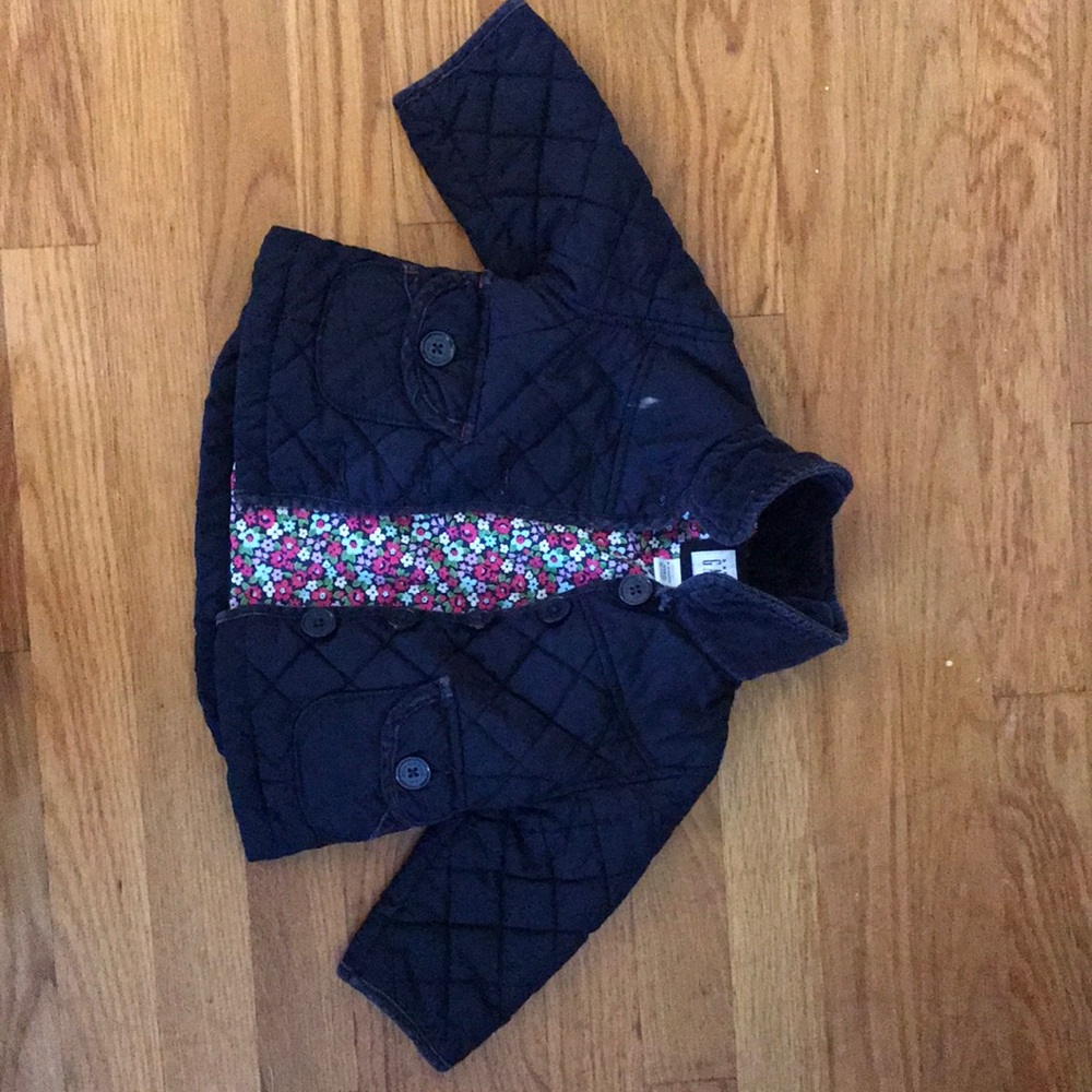6-12 Months Navy Quilted Jacket
